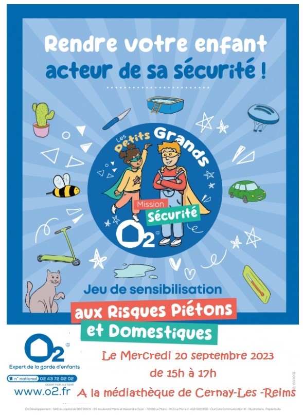 AFFICHE ATELIER SENSIBILISATION AUX RISQUES PIETONS ET DOMESTIQUES